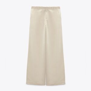 NWT Zara Linen Blend Beige Trousers